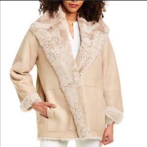 VINCE. Genuine Shearling Cardigan Coat